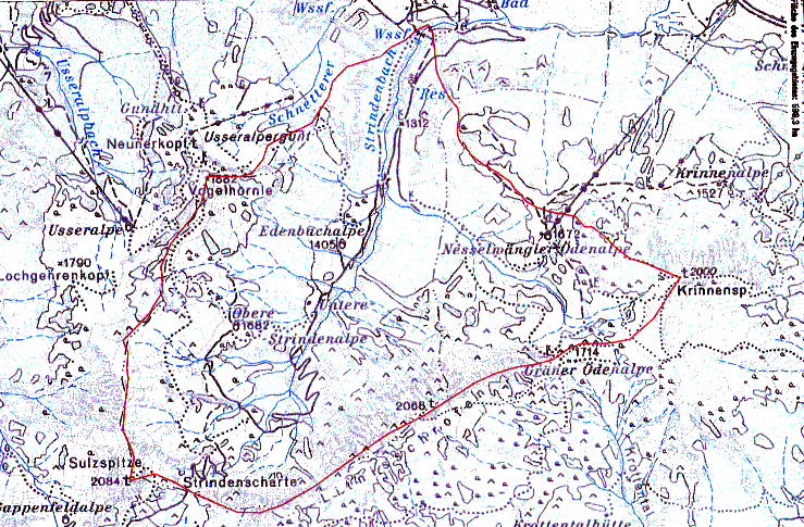 Strindenbach Gewässereinzugsgebiet (c) Tiris